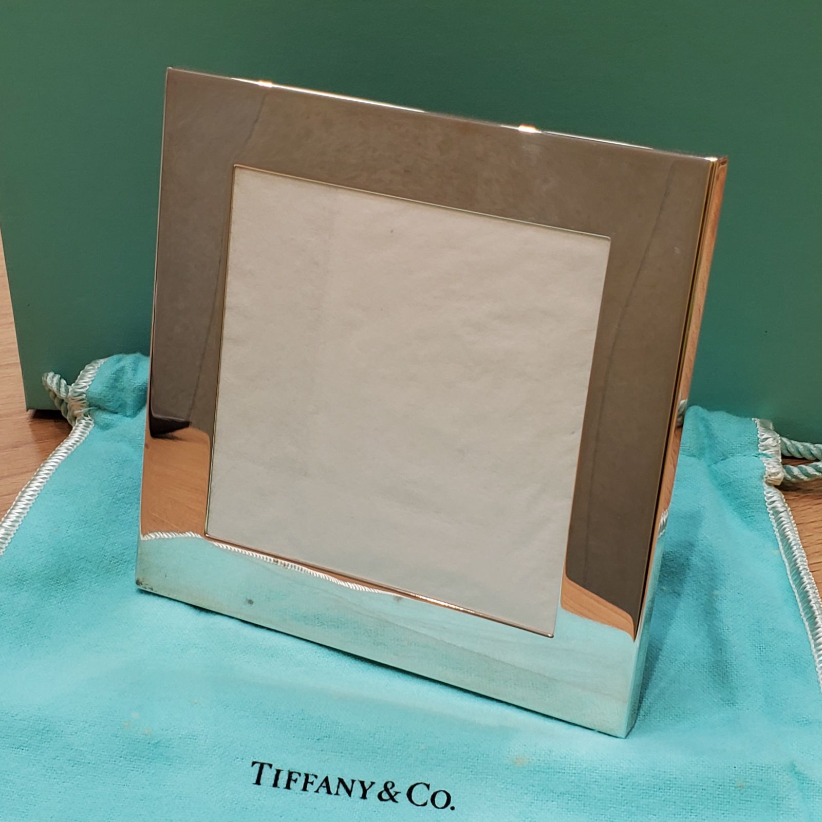 EL 6 TIFFANY＆Co ティファニー ヴィンテージ フォトフレーム 写真立て シルバー 925 正方形 MK 11257