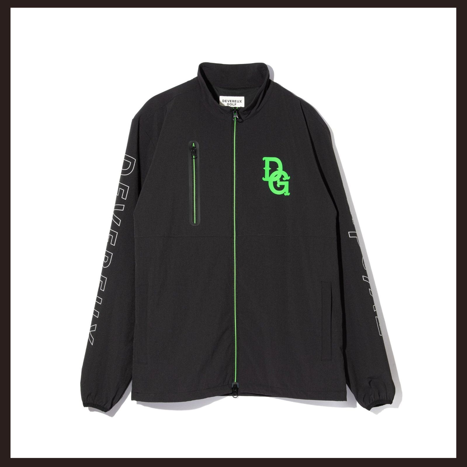DEVEREUX GOLF デヴァローゴルフ フルジップウィンドブレーカー S ブラック