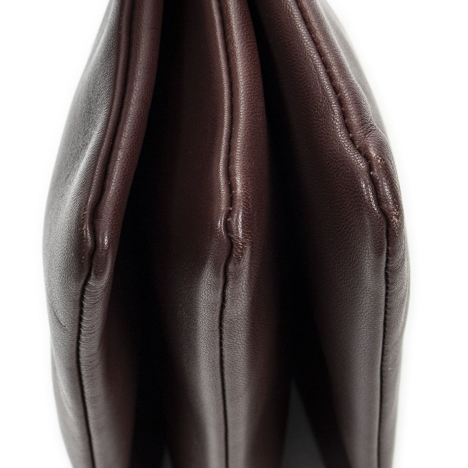  CELINE セリーヌラージ トリオ クロスボディバーガンディカーフスキンレザーA メッセンジャーバッグ ショルダーバッグ