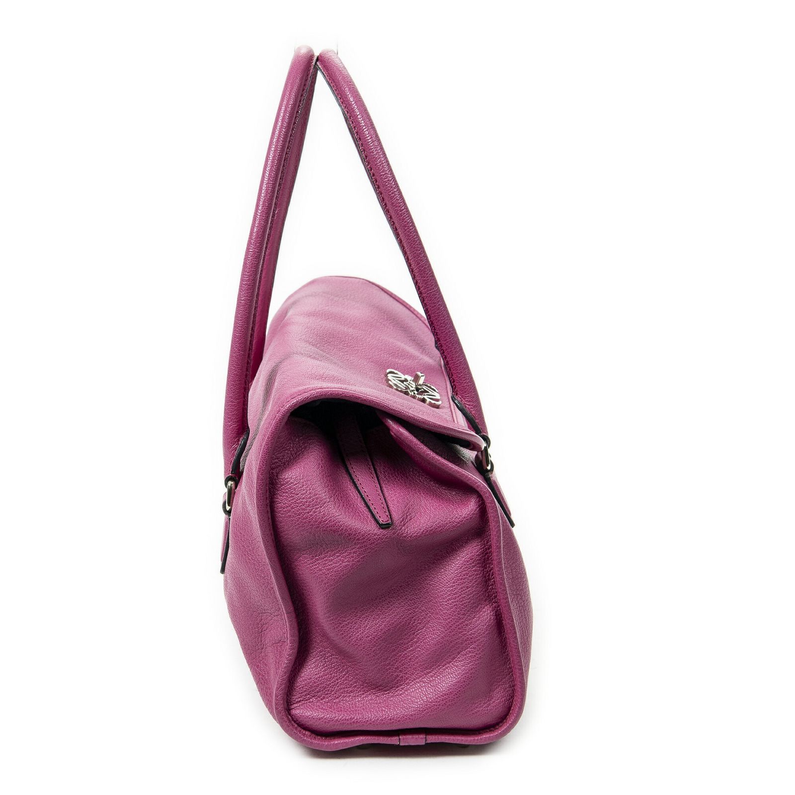 ロエベアラモフューシャピンクゴートスキンレザーA