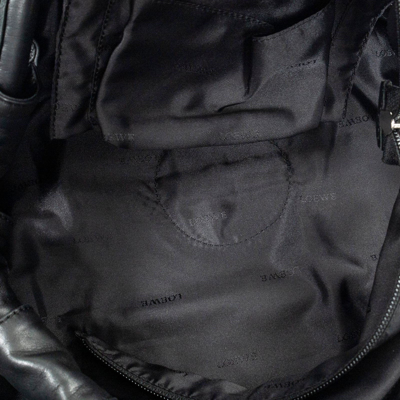  LOEWE ロエベ小 Aire Brisa ホーボー黒カーフスキンレザーA メッセンジャーバッグ ショルダーバッグ