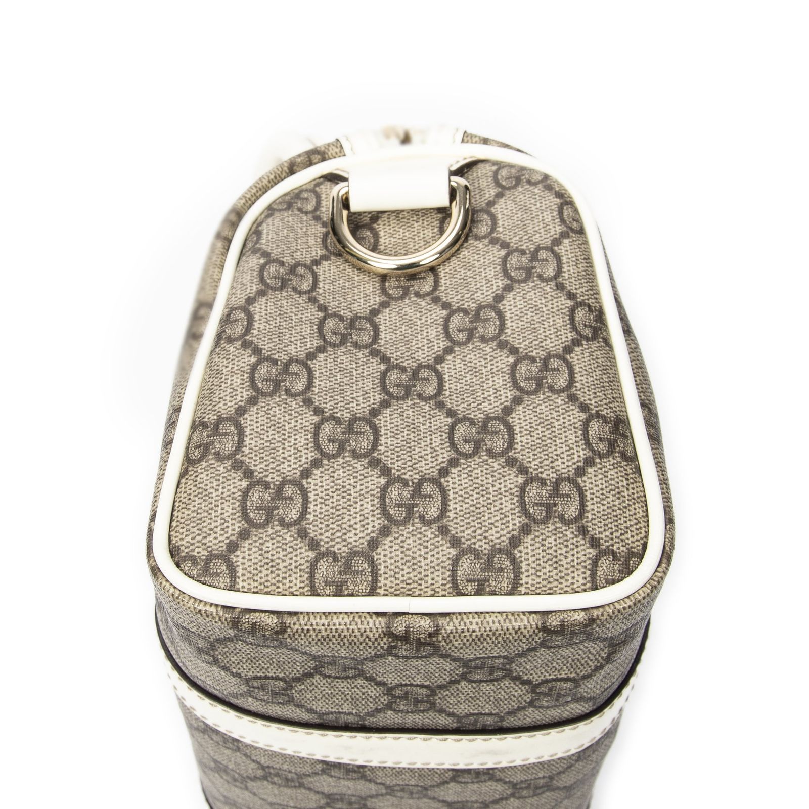 グッチホワイト ベージュスプリームPVCキャンバスA