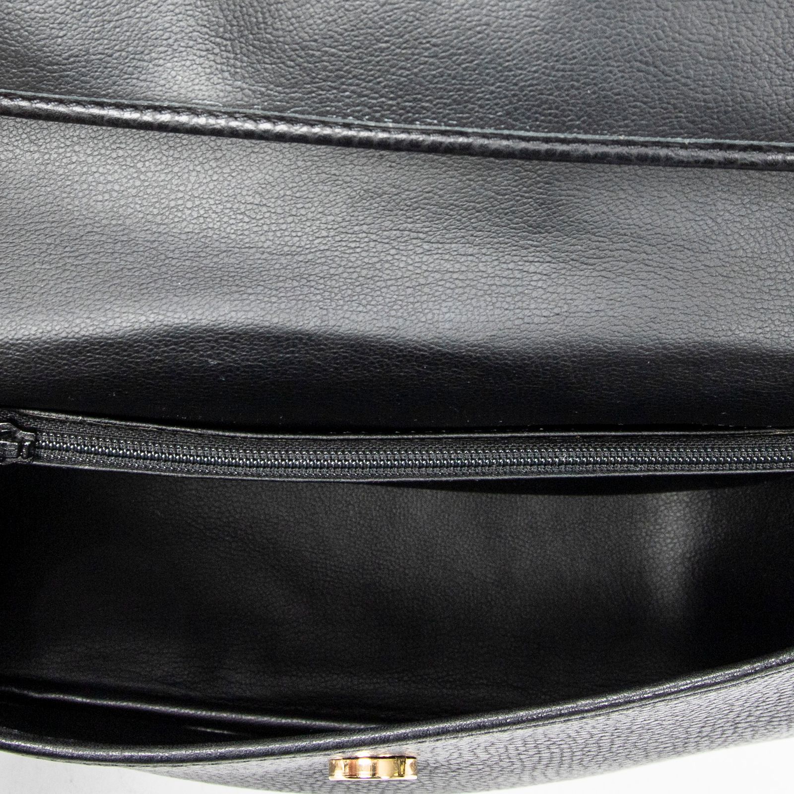 クロスボディ黒グレインカーフスキンレザーA