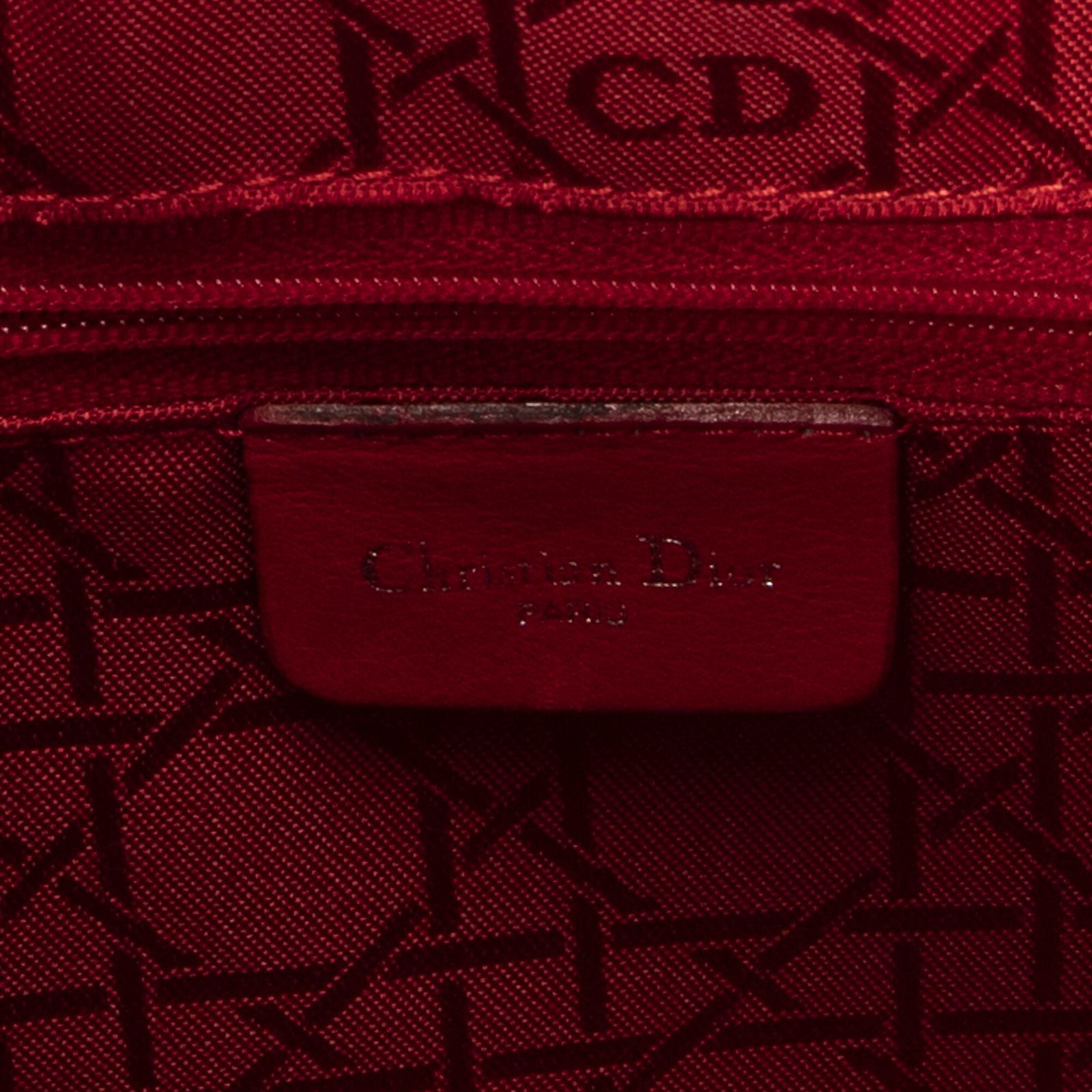 ディオール ジップ黒スムースレザーA