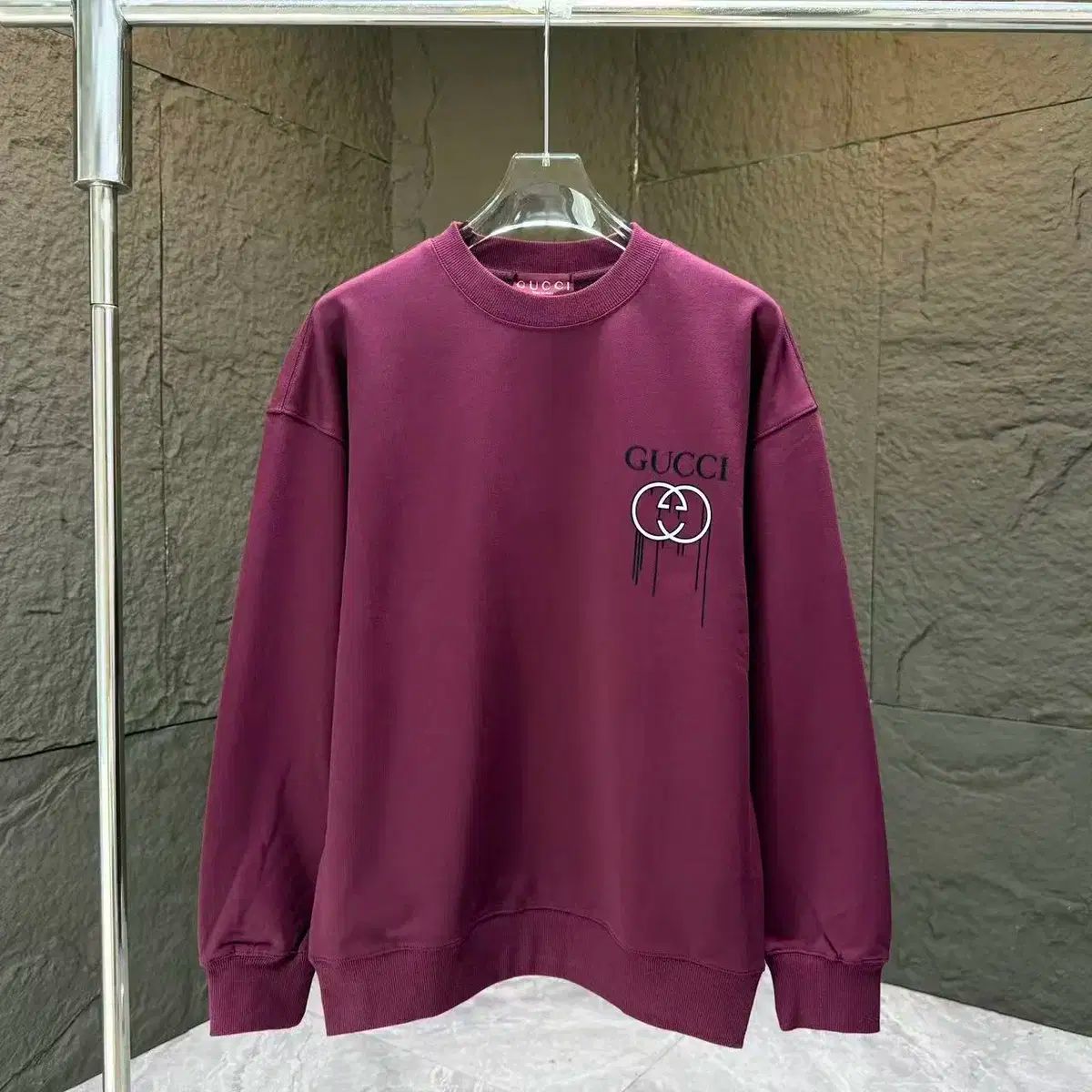 グッチ ユニセックス カジュアル ロゴ PURPLE パープル 長袖 スウェット