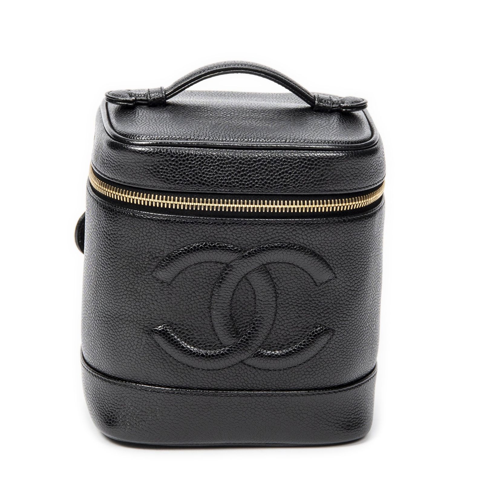 CHANEL シャネル黒キャビアレザーA