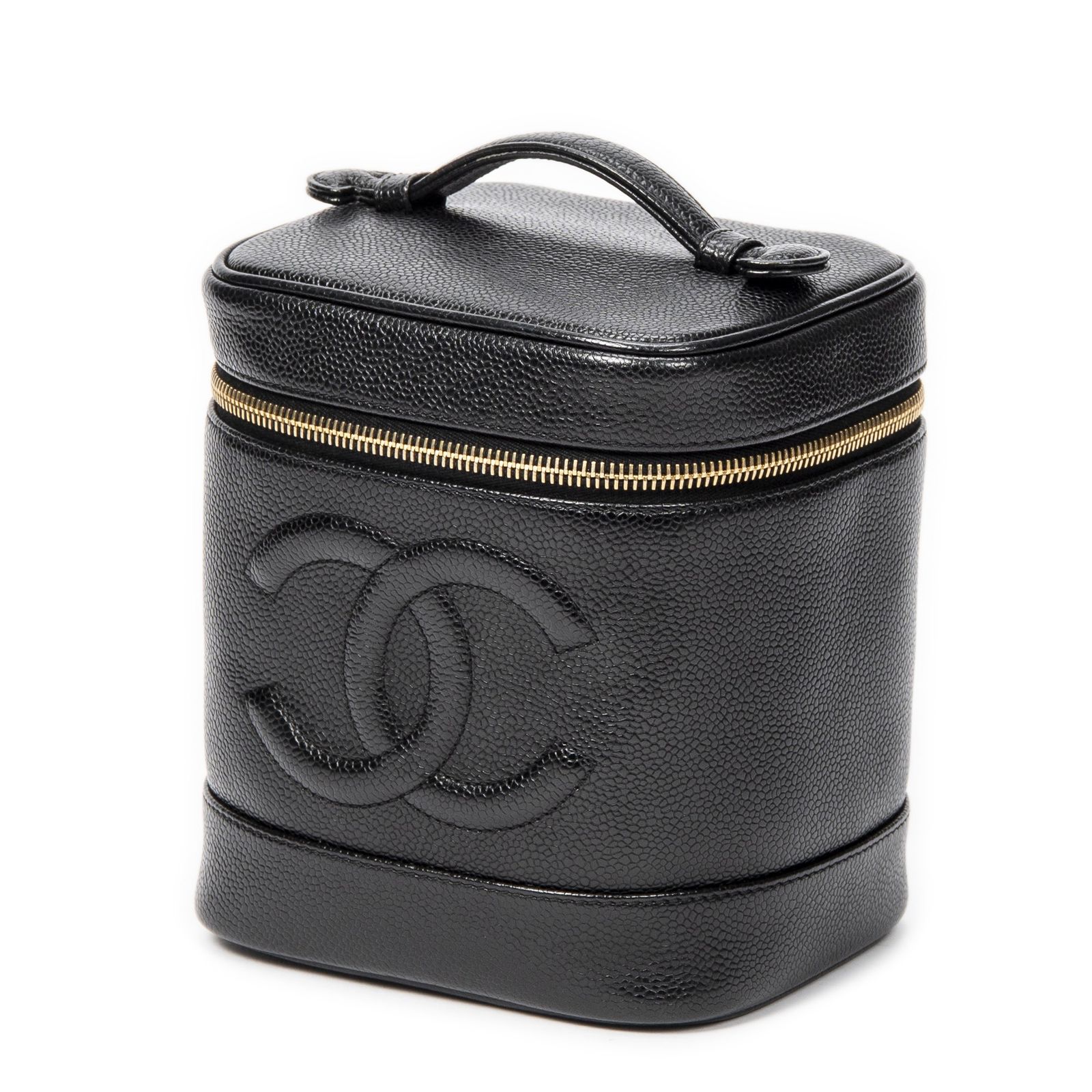CHANEL シャネル黒キャビアレザーA