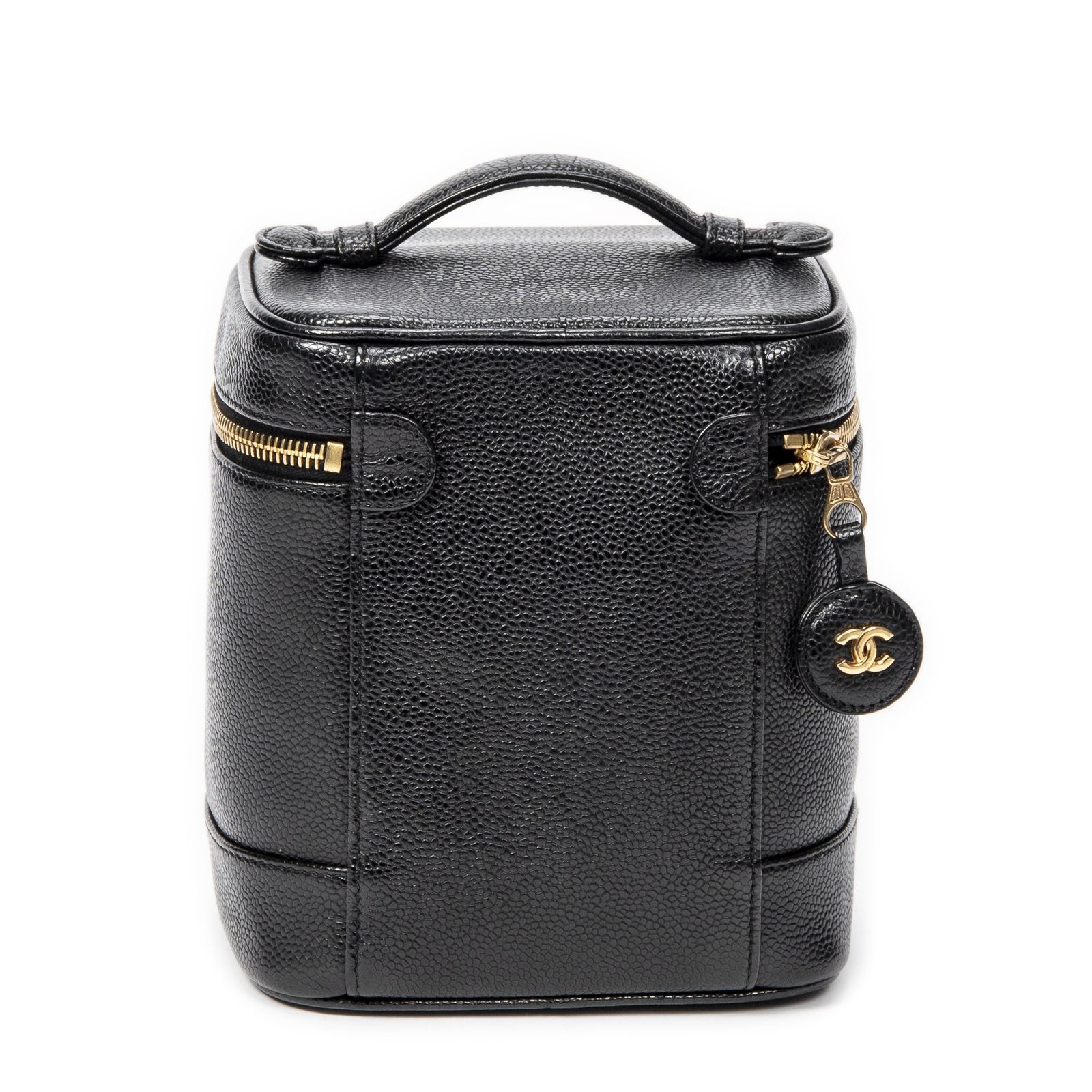 シャネル黒キャビアレザーA