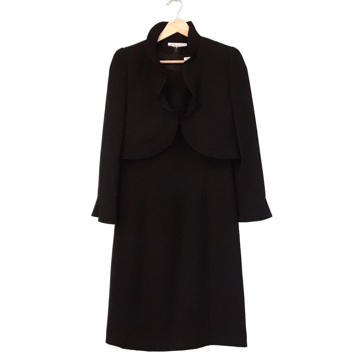 Chloe クロエ ワンピーススーツ レディース - 黒 ショート丈 肩パッド FORMAL