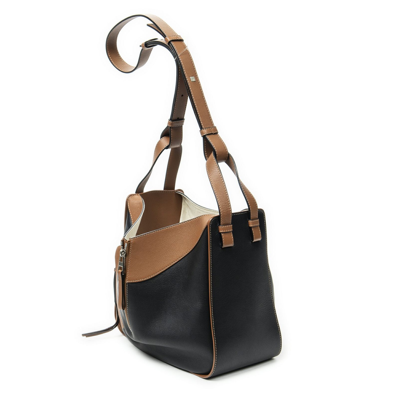 LOEWE ロエベスモールハンモックブラウン ブラックカーフスキンレザーA