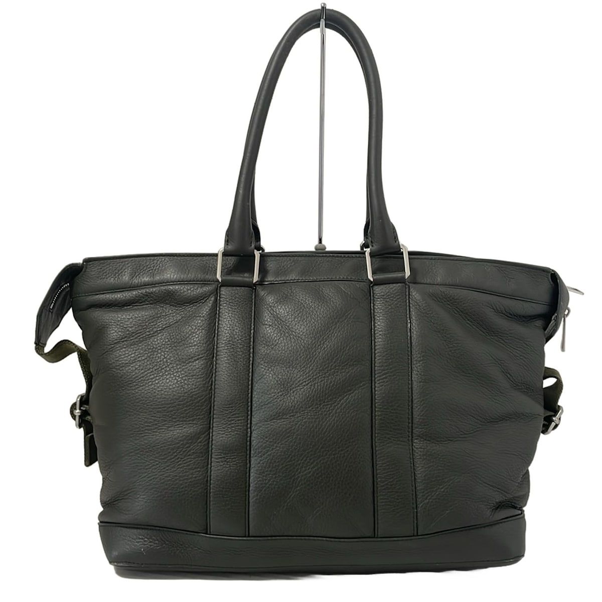 BOTTEGA VENETA ボッテガヴェネタ ボストンバッグ - カーキ 本体ロックなし レザー