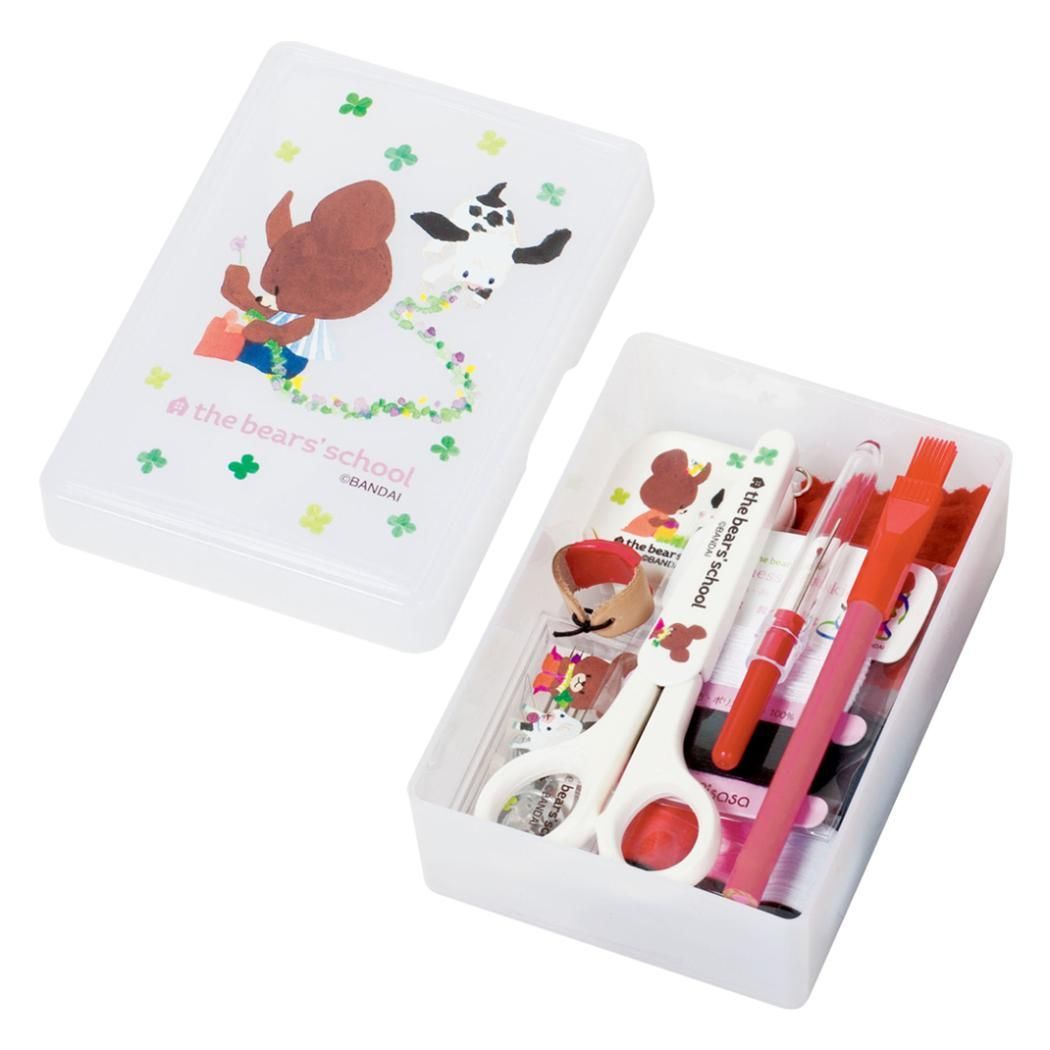 くまのがっこう 手芸用品 ソーイングセット スモールタイプ ホワイト ミササ 裁縫セット 緊急補修 抗菌加工 絵本キャラクター グッズ 