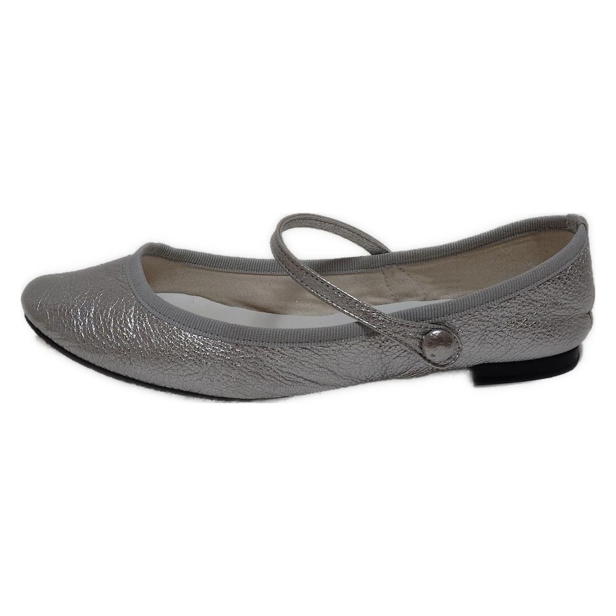 repetto レペット フラットシューズ 37 1 2 レディース シルバー レザー