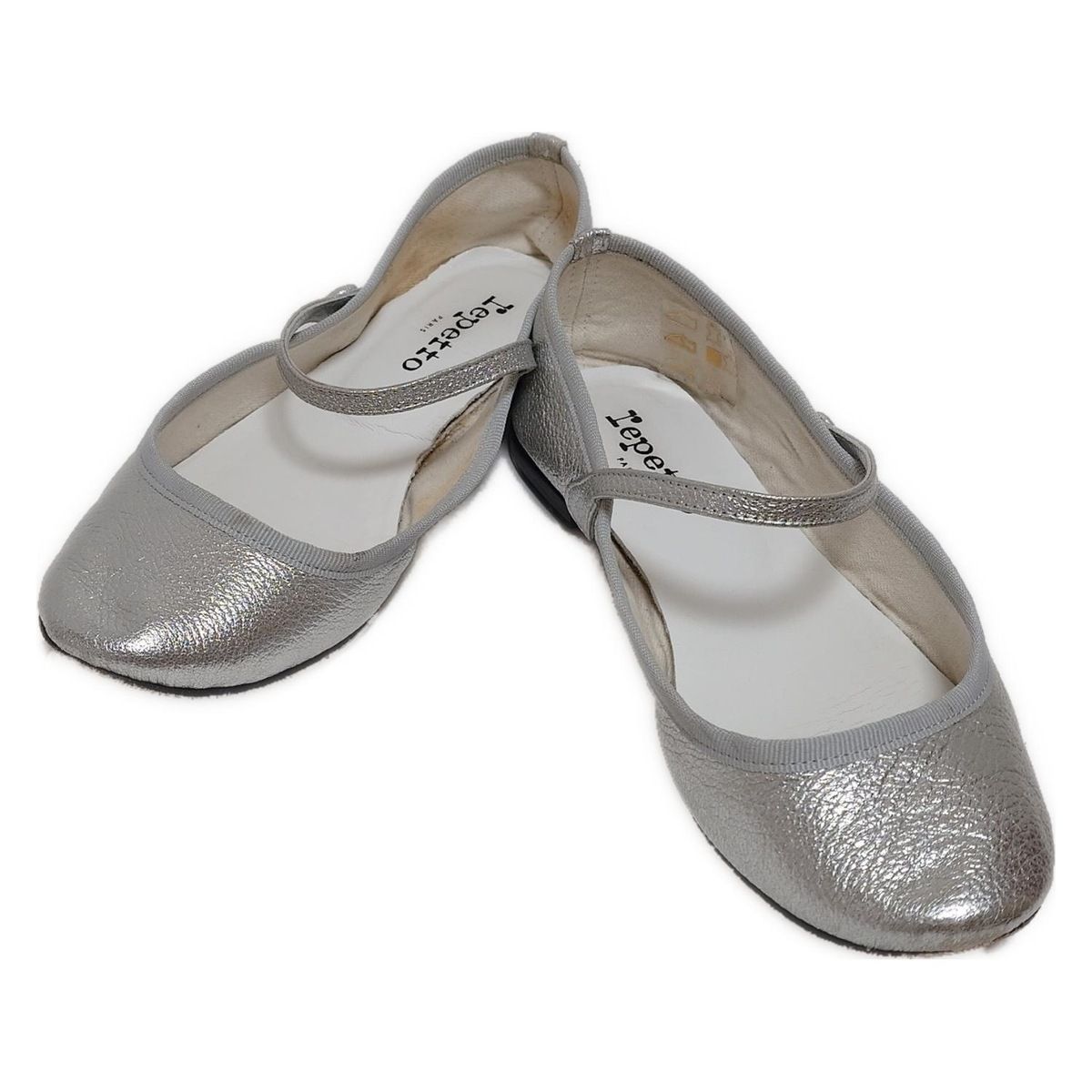 repetto レペット フラットシューズ 37 1 2 レディース - シルバー レザー