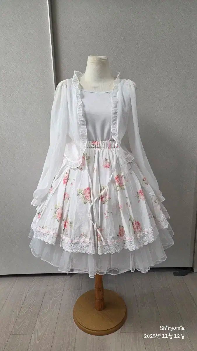 ハンドメイドスカート ブラウス カーディガン 2セット