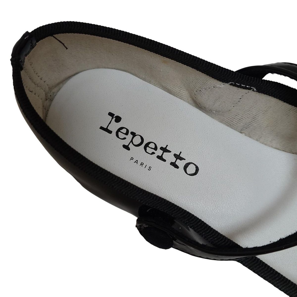  repetto レペット フラットシューズ 37 1 2 レディース - 黒 レザー フラットシューズ バレエシューズ パンプス