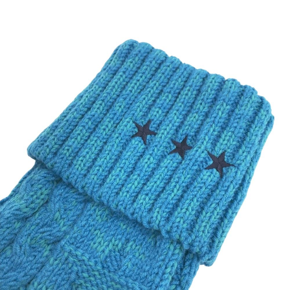 PEARLY GATES パーリーゲイツ 星刺繍 ニットレッグウォーマー ブルー系