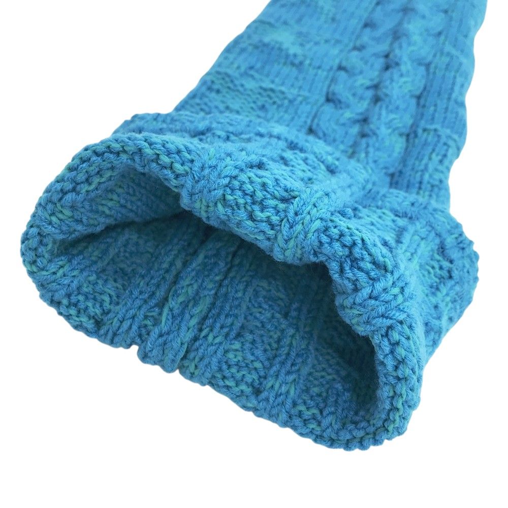 PEARLY GATES パーリーゲイツ 星刺繍 ニットレッグウォーマー ブルー系