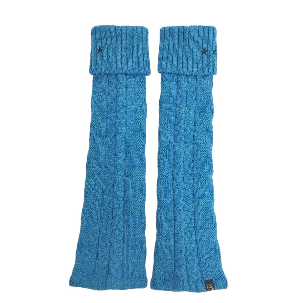 PEARLY GATES パーリーゲイツ 星刺繍 ニットレッグウォーマー ブルー系