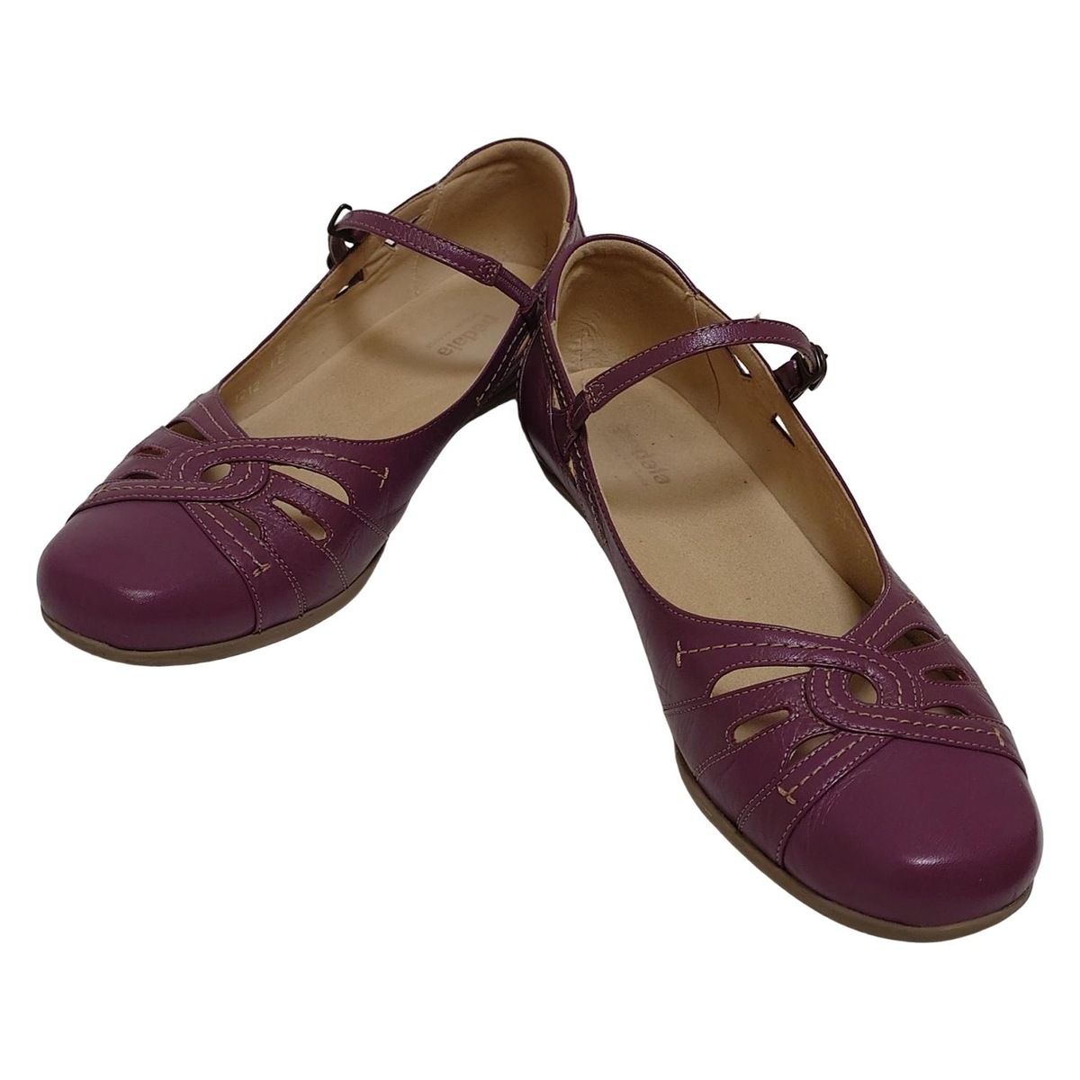 pedala ペダラ フラットシューズ 23 1 2 EE レディース - パープル レザー