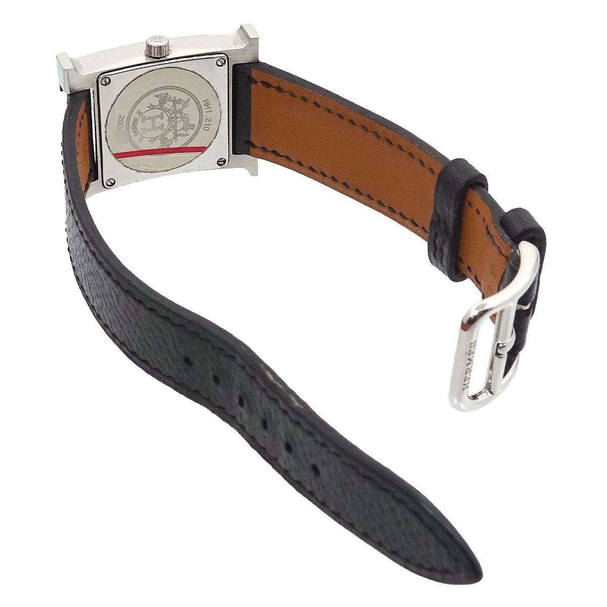  エルメス HERMES Hウォッチ ドゥブルトゥール HH 1 210 レディース 腕時計 ブラック クォーツ ウォッチ H Watch 腕時計(クォーツ) 腕時計(アナログ)