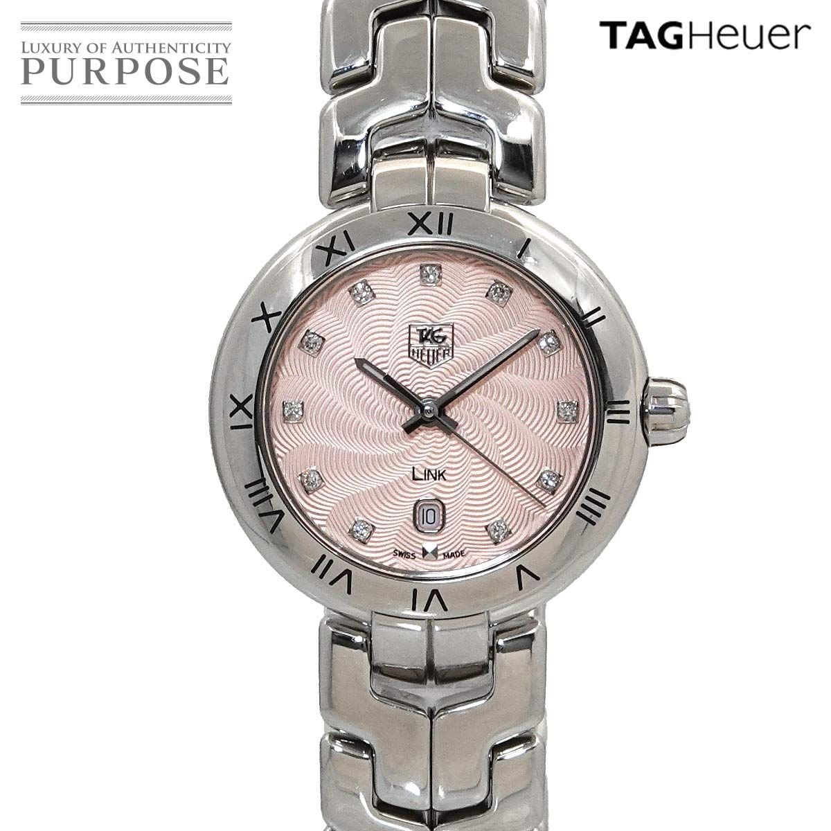タグ ホイヤー TAG Heuer リンク WAT1415 レディース 腕時計 11P ダイヤ デイト ピンク クォーツ ウォッチ LINK 90301572