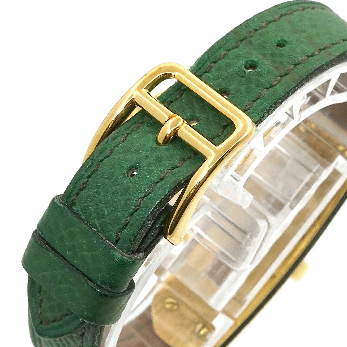  エルメス HERMES ケリーウォッチ ヴィンテージ レディース 腕時計 ゴールド グリーン クォーツ ウォッチ カデナ Kelly Watch 腕時計(クォーツ) 腕時計(アナログ)