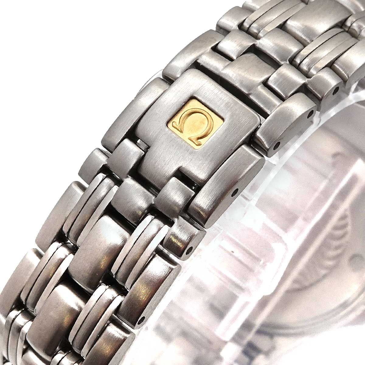  オメガ OMEGA シーマスター 120 2571 31 レディース 腕時計 デイト シルバー クォーツ ウォッチ Seamaster 腕時計(クォーツ) 腕時計(アナログ)