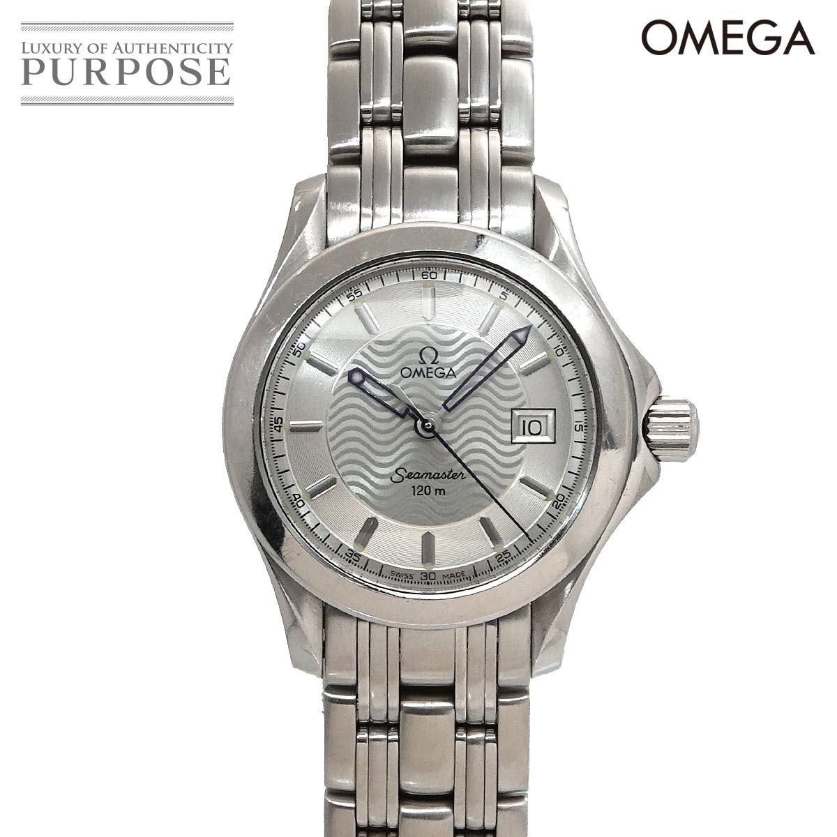 オメガ OMEGA シーマスター 120 2571 31 レディース 腕時計 デイト シルバー クォーツ ウォッチ Seamaster 90302294