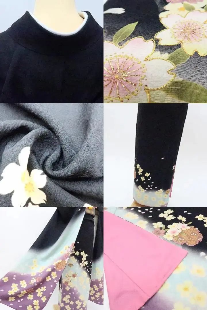 百華❀Y2476◇金駒刺繡 高級手縫い仕立て 成人式 トールサイズ 正絹