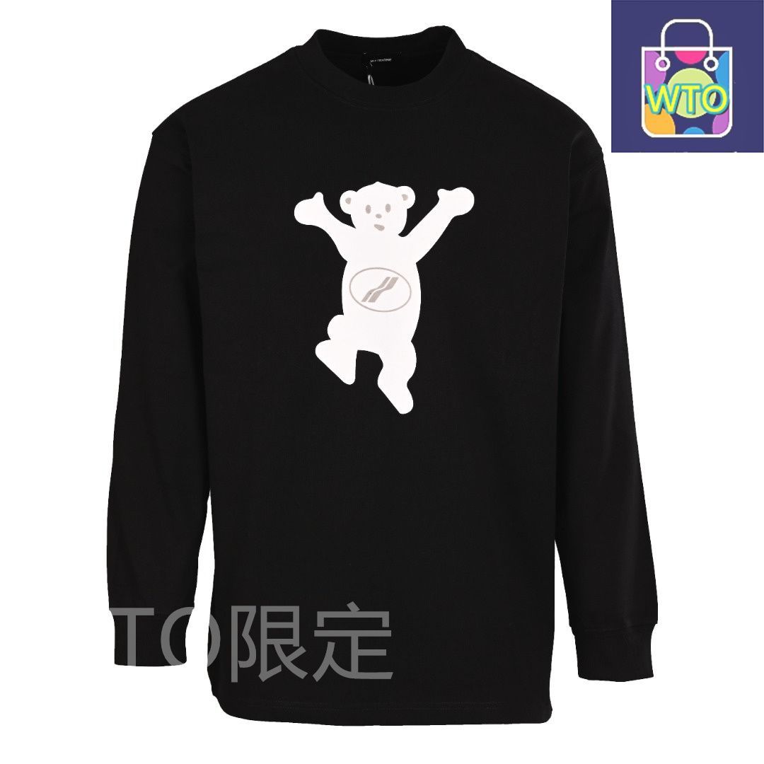 今日 We11done ウェルダン 両面 ベアープリント長袖Tシャツシリーズ 320g双糸純綿素材アウター トップス