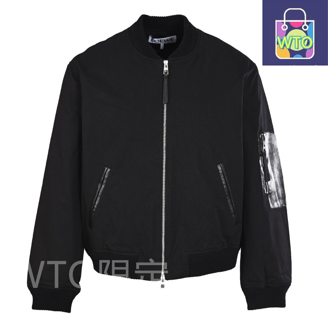 今日 Loewe ロエベ パイロット薄綿ジャケットシリーズ 斜 16号綿 真 裏地 羊絨リブアウター トップス