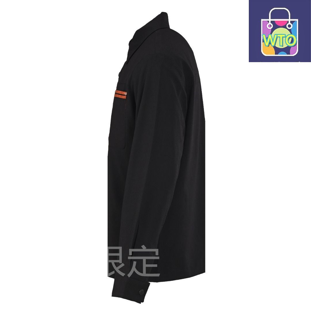 今日 Zegna ゼニア ボタンシャツ ジャケットシリーズ 地紋ロゴ 軽量保温 黒 米白アウター トップス