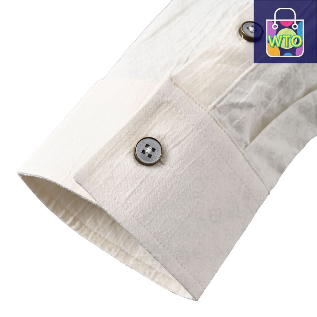 縦縞混紡コットンシャツシリーズ