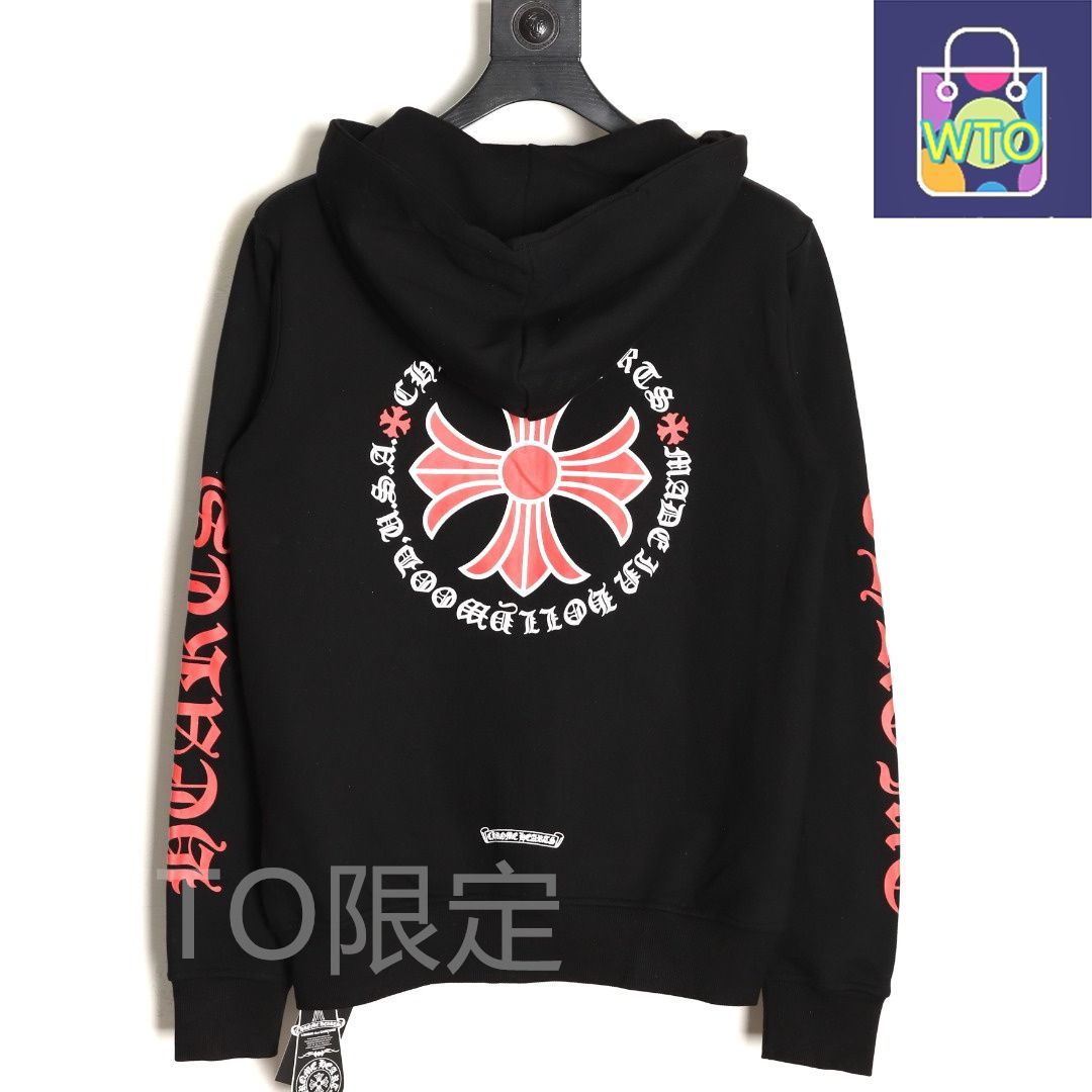 今日 Chrome Hearts クロムハーツ クロスプリントジッパージャケット 高密度柔らかい素材アウター トップス