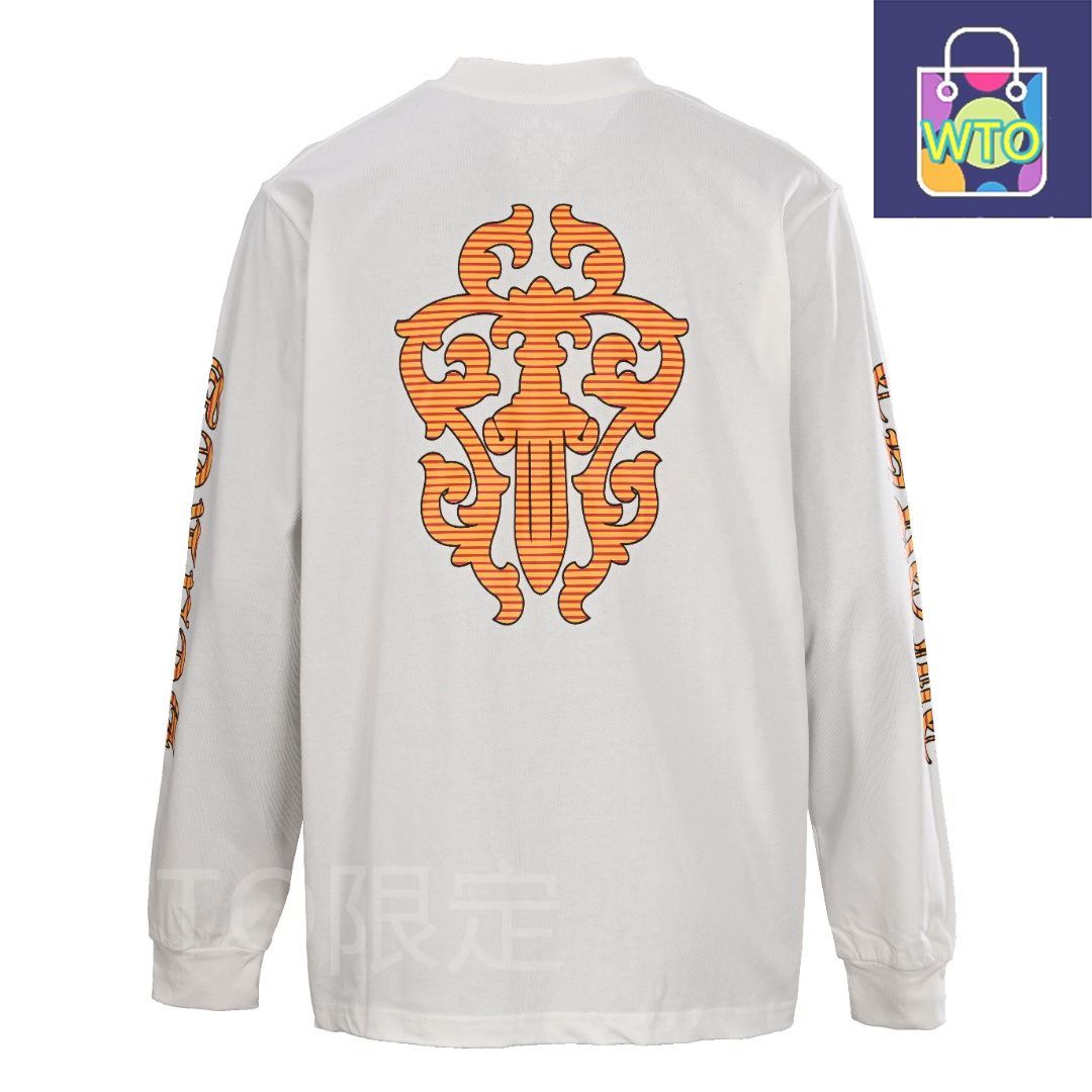  今日 Chrome Hearts クロムハーツ マイアミコラボプリント長袖Tシャツシリーズ 280 g双糸純綿素材アウター トップス トップス バレエ