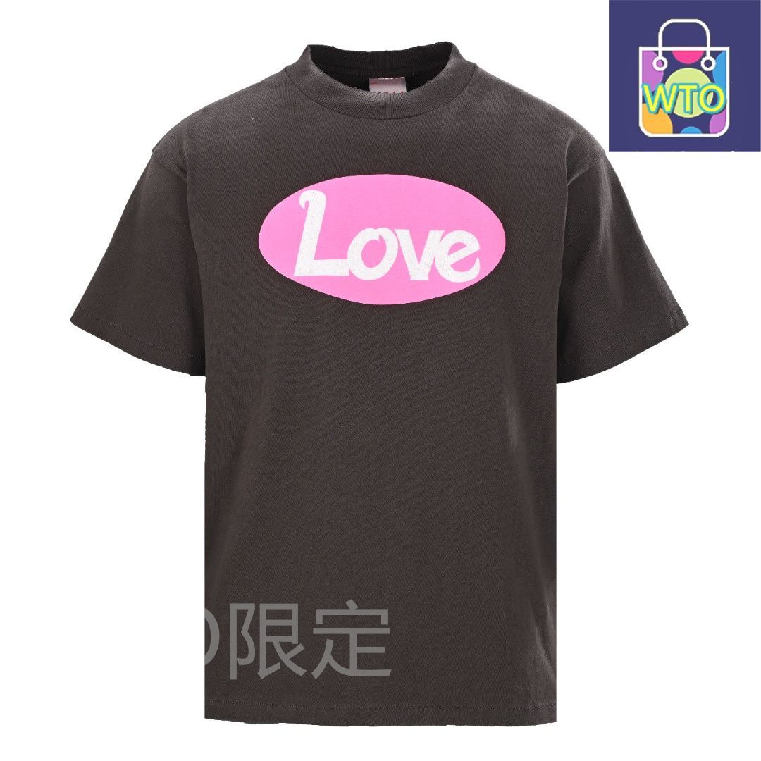 今日 Saint Michael セイントマイケル 花心スカルプリントショートTシャツシリーズ 260g全棉双紗 円筒無側 做旧加工アウター トップス