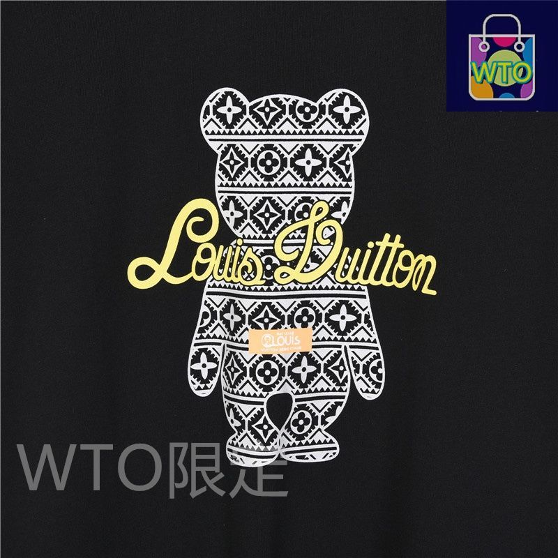 ルイヴィトン 趣味的ベアー柄半袖Tシャツシリーズ