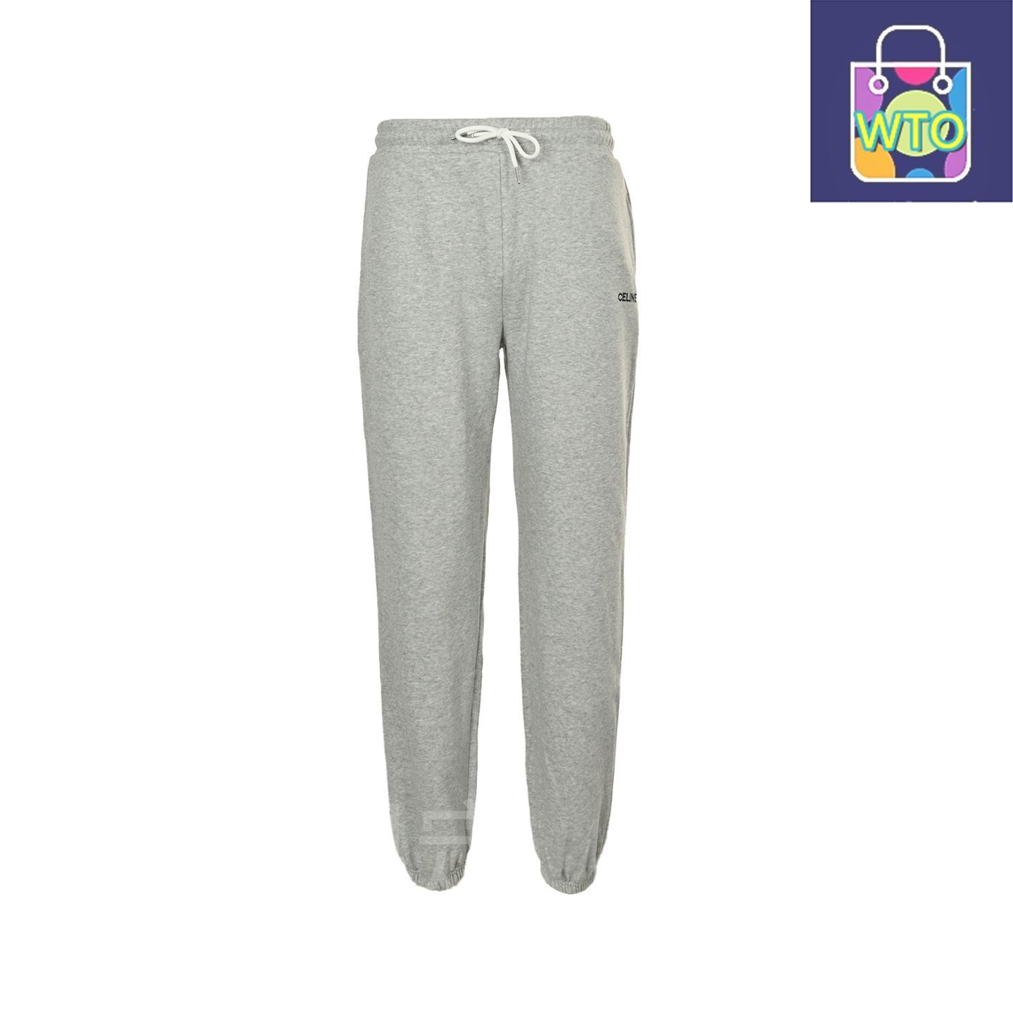 今日 Celine セリーヌ クラシックロゴ刺繍スポーツパンツシリーズ 380g綿毛圈布春夏秋対応パンツ