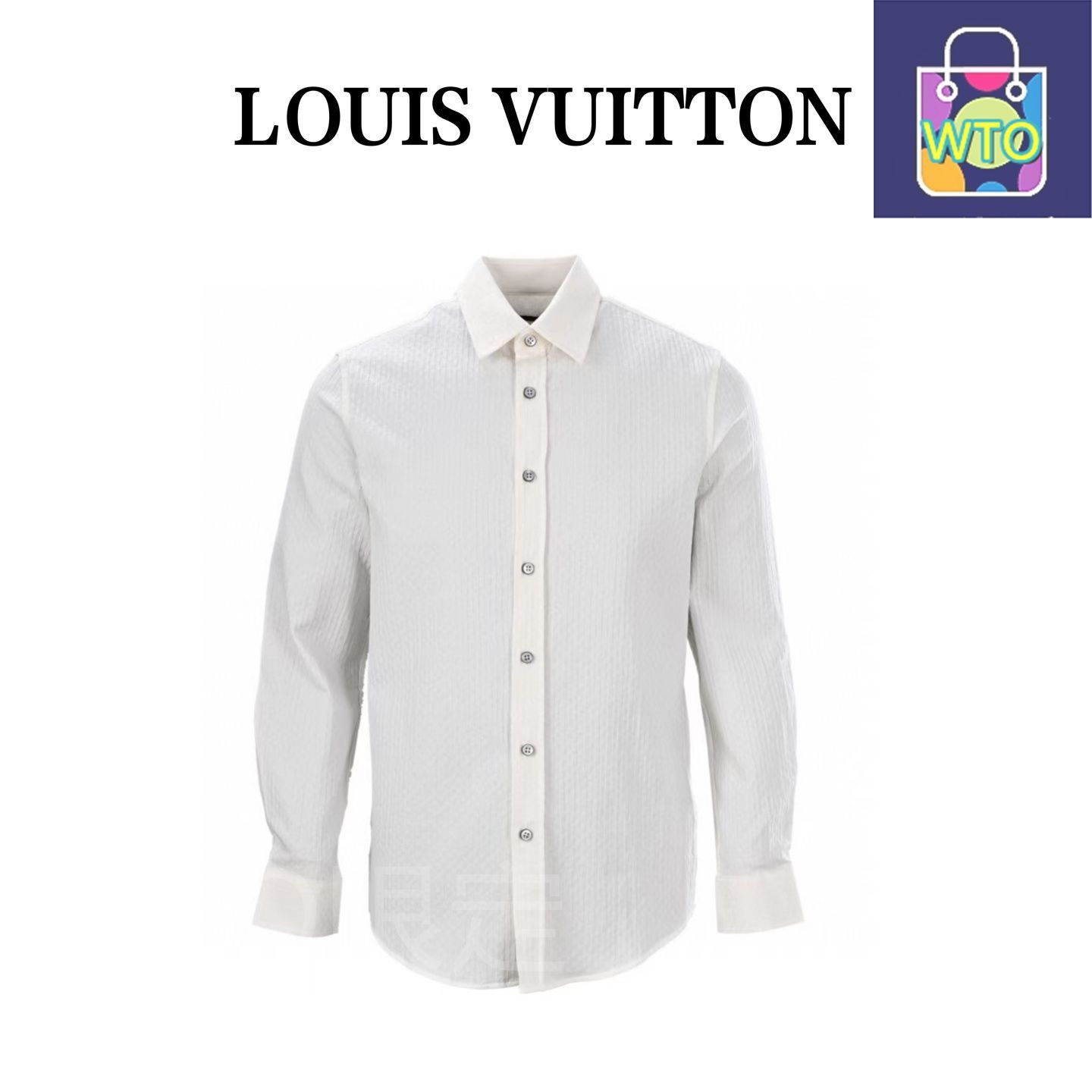 今日 Louis Vuitton ルイ ヴィトン 縦縞混紡コットンシャツシリーズ ボイルドコットンジャカード素材アウター トップス