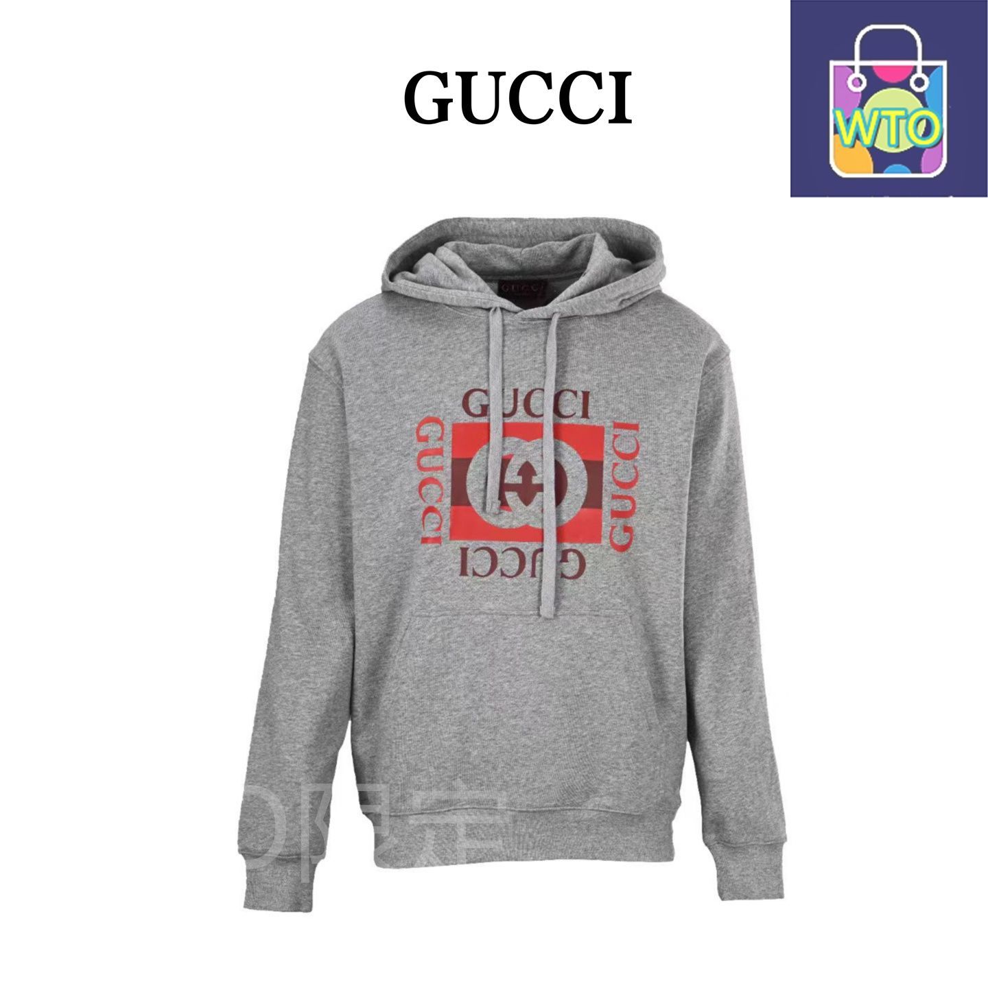 今日 Gucci グッチ GUCブロックプリントフードウェアシリーズ 定染麻灰雅棉ニット 耐変形耐褪色アウター トップス