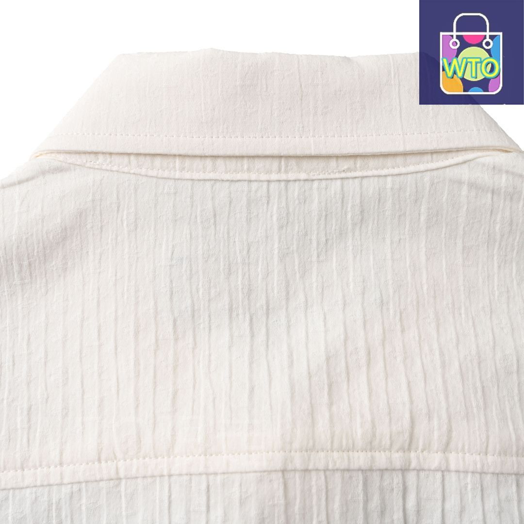 ヴィトン 縦縞混紡コットンシャツシリーズ