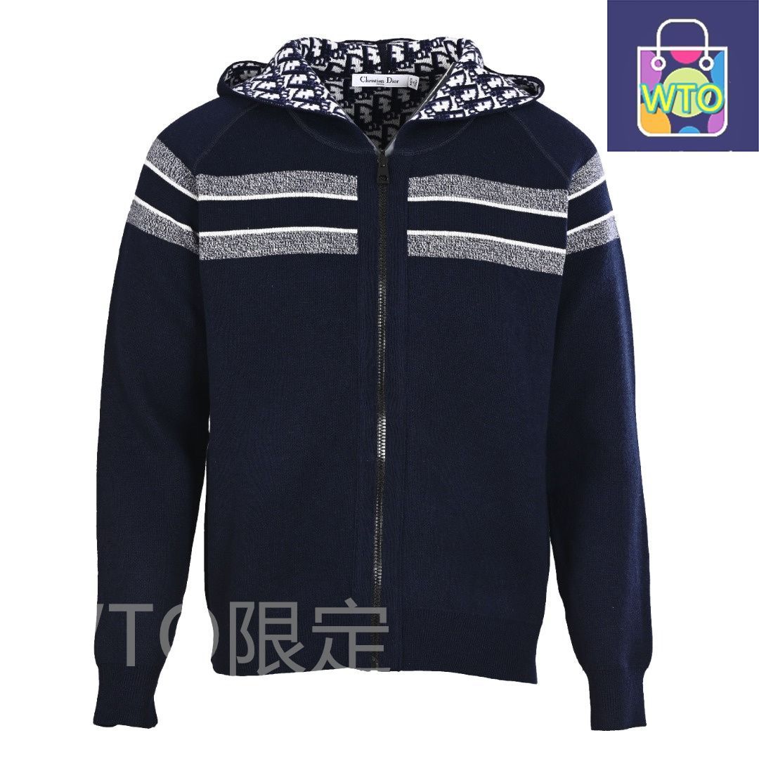 今日 Dior ディオール 花柄ニットカシミヤ両面着用ジャケットシリーズ 輸入カシミヤ羊毛混紡 手 い7ゲージジャカードアウター トップス