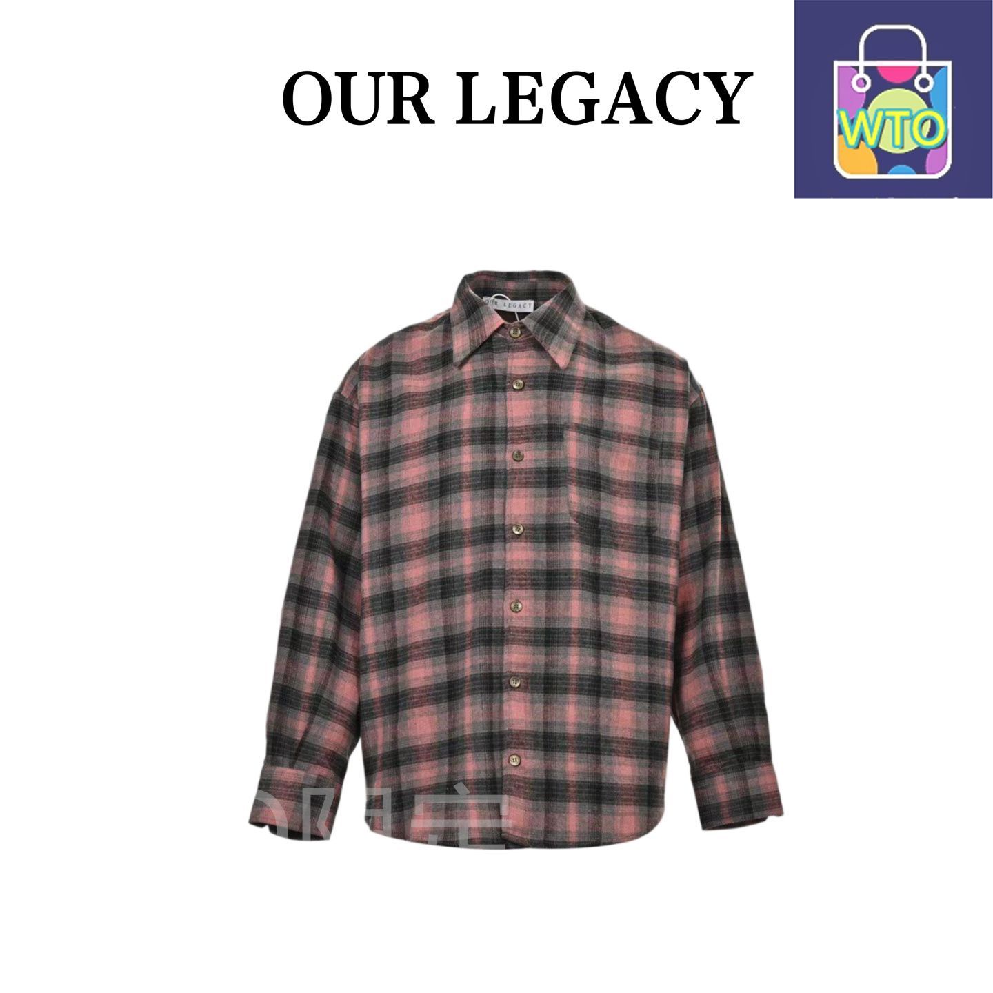 今日 OUR LEGACY アウアレガシー チェック柄シャツ 柔らかいコットンブラッシュド素材アウター トップス