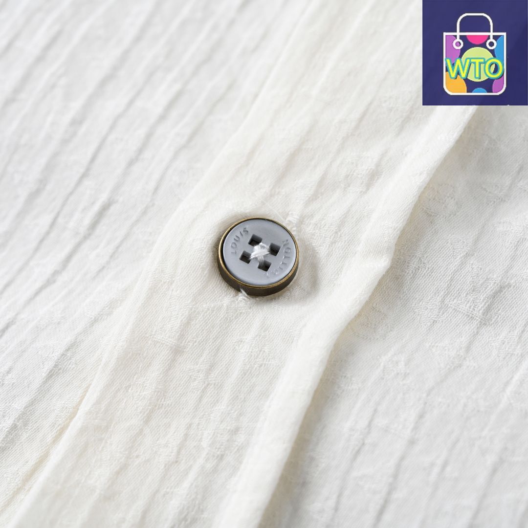  今日 Louis Vuitton ルイ ヴィトン 縦縞混紡コットンシャツシリーズ ボイルドコットンジャカード素材アウター トップス トップス バレエ