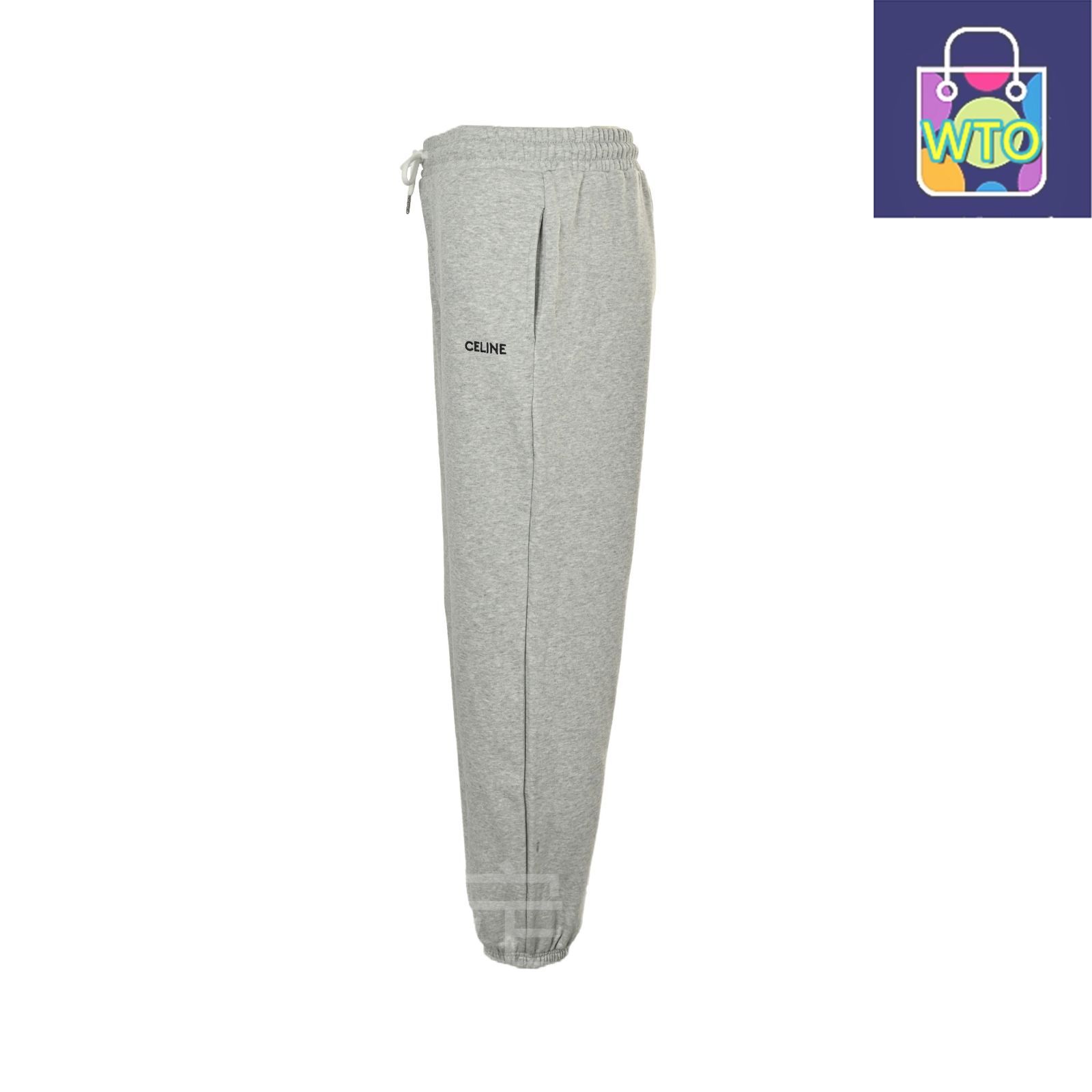 今日 Celine セリーヌ クラシックロゴ刺繍スポーツパンツシリーズ 380g綿毛圈布春夏秋対応パンツ