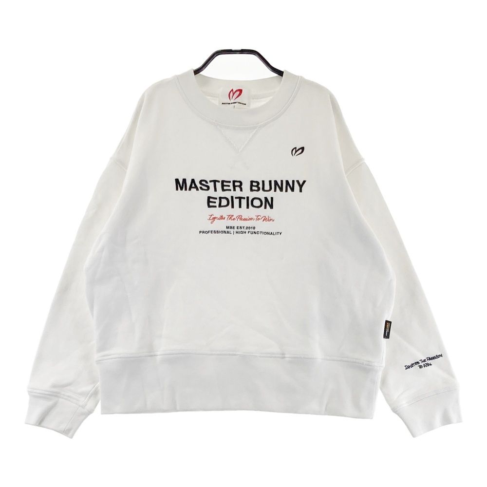 サイズ 1 MASTER BUNNY EDITION マスターバニーエディション モデル 長袖 スウェットトレーナー ホワイト系 ゴルフウェア レディース ストスト