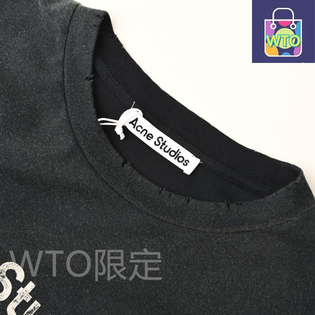  今日 Acne Studios アクネスタジオ ロゴプリントヴィンテージ長袖Tシャツシリーズ 竹節棉超柔素材アウター トップス トップス バレエ