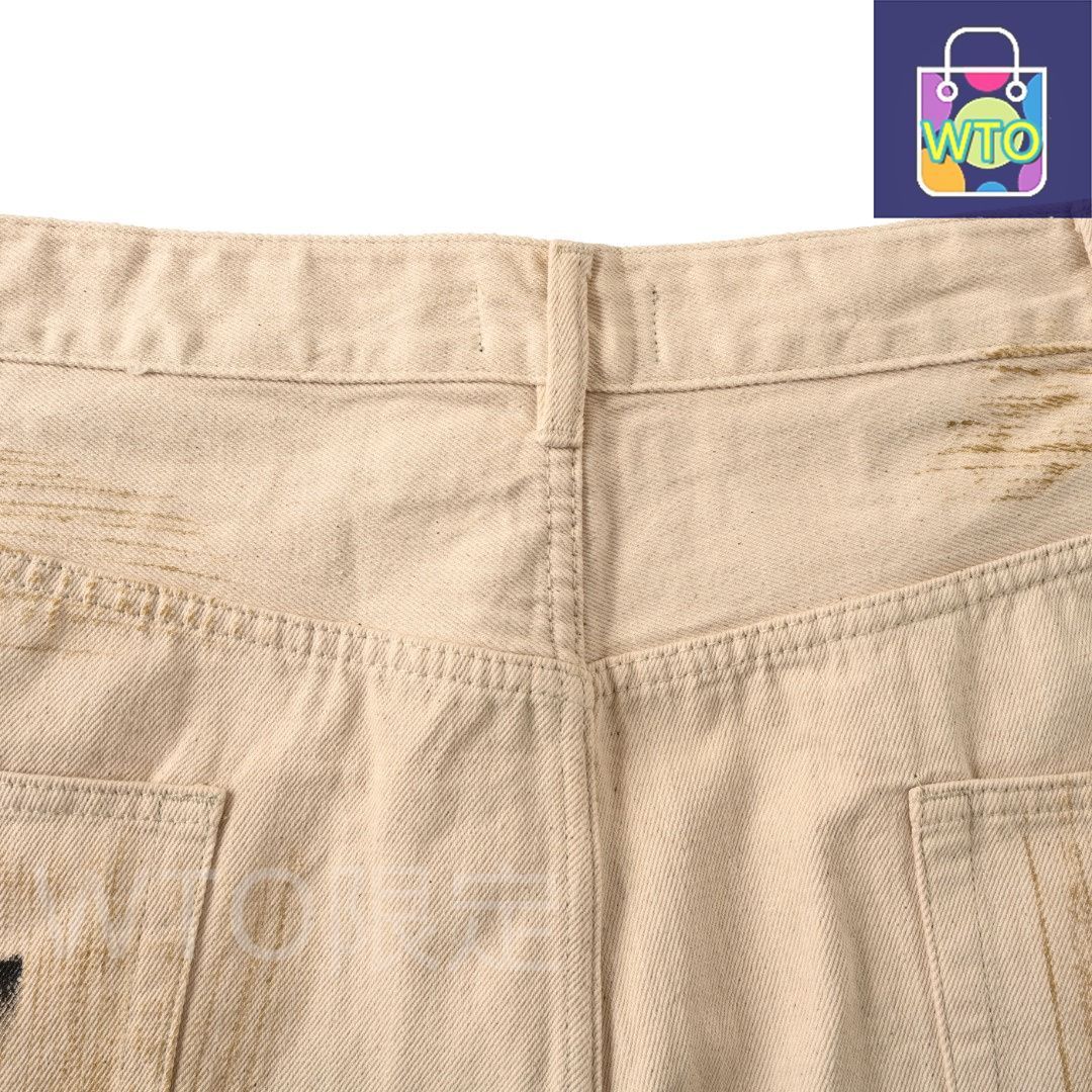 純綿斜紋布素材パンツ