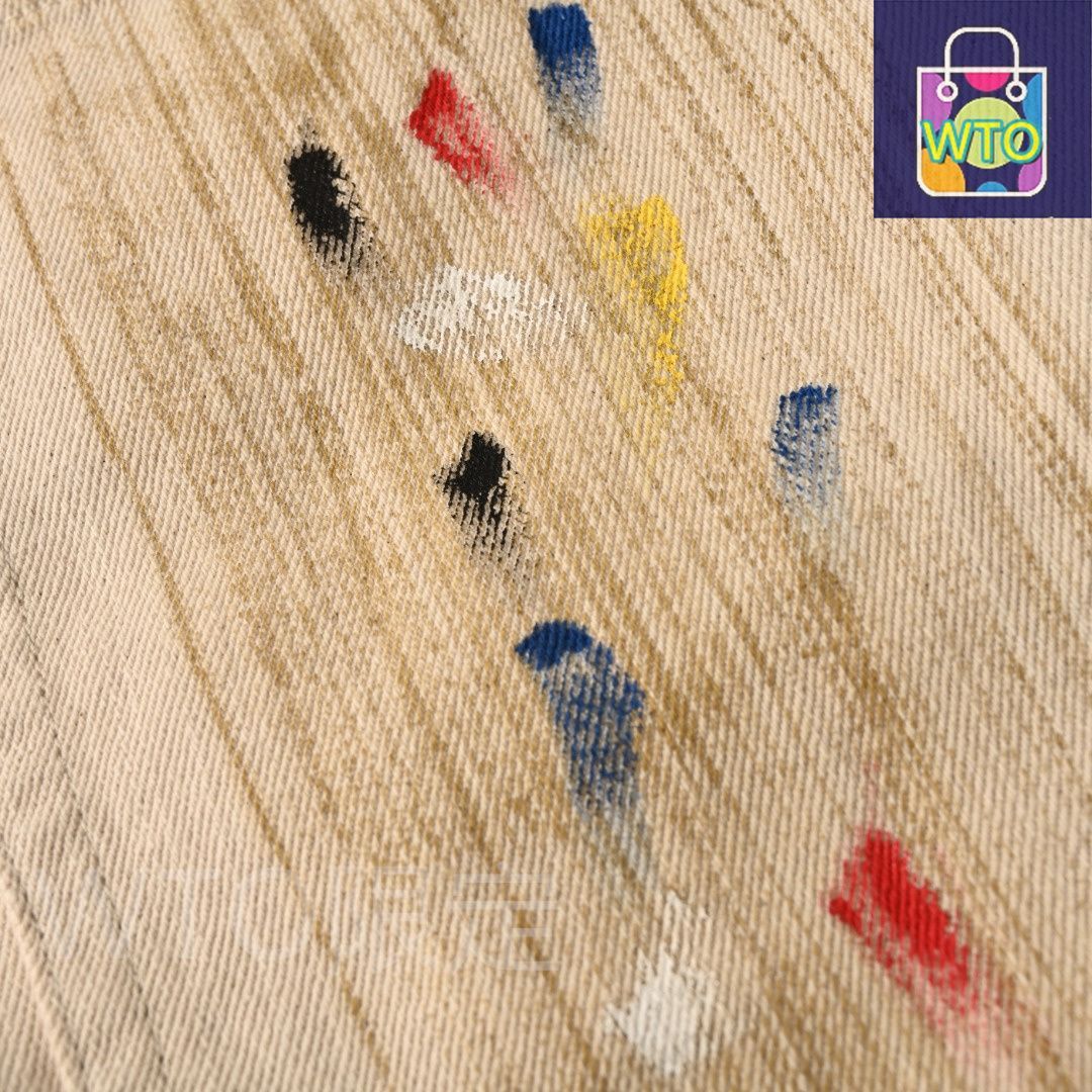 バレンシアガ 弯刀型手描きスプラッシュパンツシリーズ